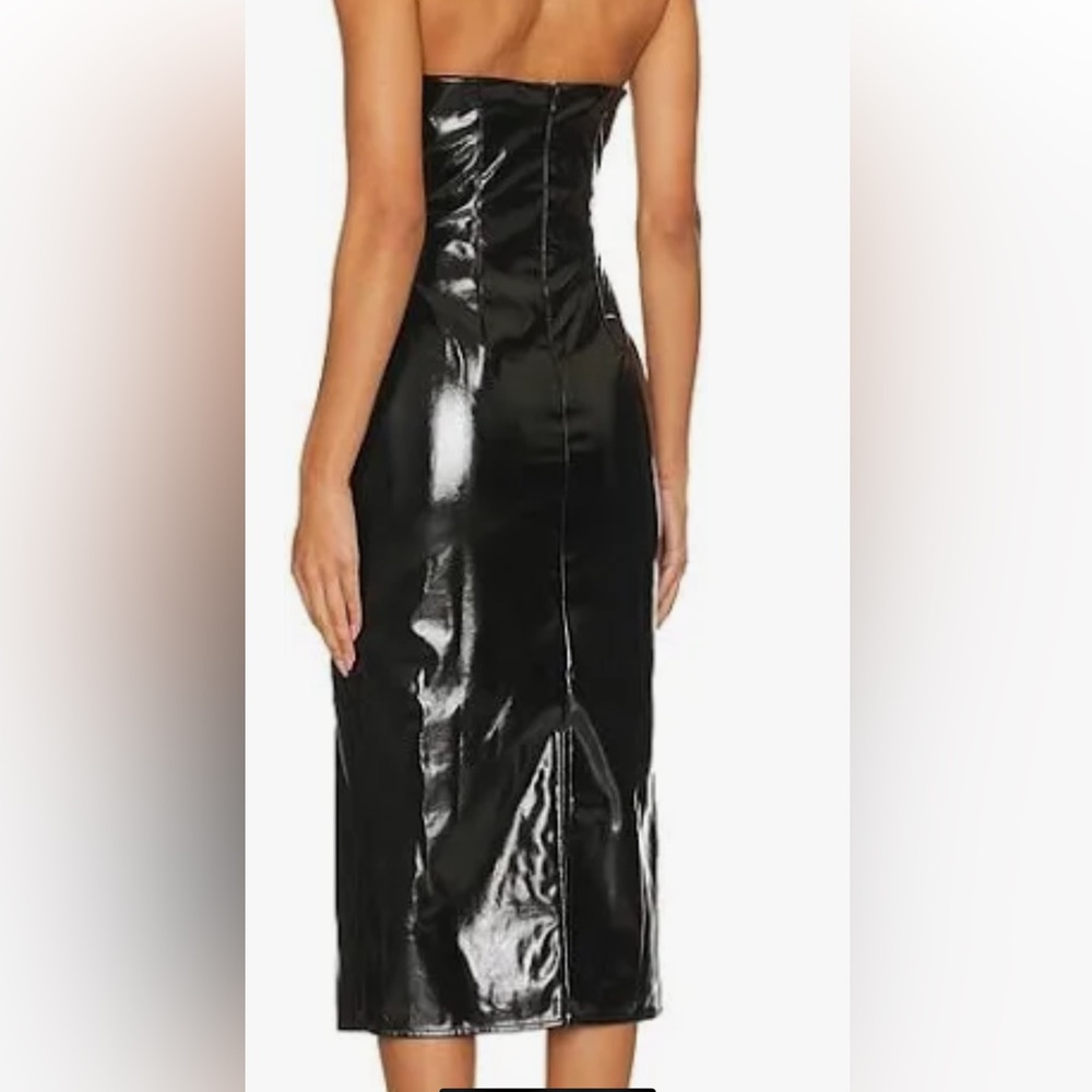 Revolve Superdown Sexy NWT Black faux leather Women's Dress - Picture 2 of 8